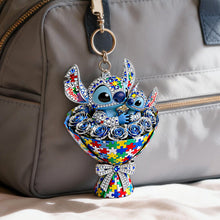 Load image into Gallery viewer, “Forever Loved” - Personalized Puzzle Bouquet Keychain - Gift for Autism Moms, Grandmas, and More Keychains PopCulturePrints
