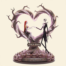 Load image into Gallery viewer, “True Love Never Dies” - Gothic Couple Light Box - Personalized Gift for Couples and Halloween Lovers Light Box PopCulturePrints
