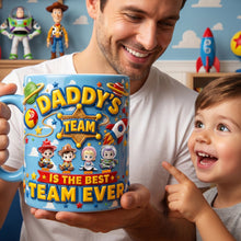 Load image into Gallery viewer, Daddy's Team is the Best Team Ever - Personalized Accent Mug for Dads &amp; Grandpas Coffee Mug PopCulturePrints
