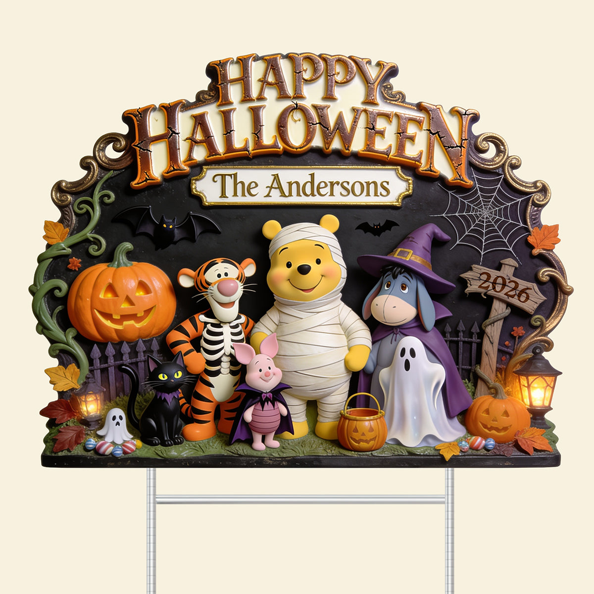 Happy Halloween Yard Sign - Personalized Halloween Gifts For Family 04pgta070826 Yard Sign PopCulturePrints