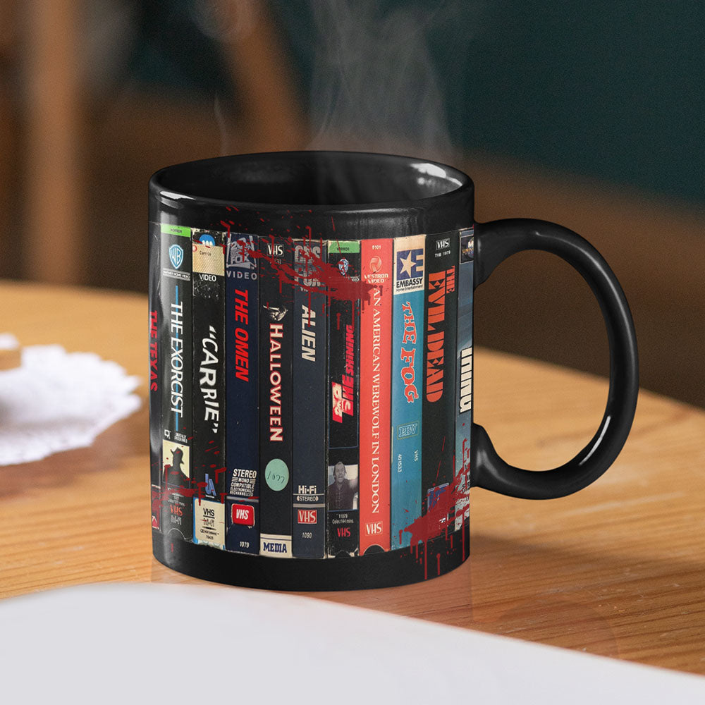 Retro VHS Horror Tape Coffee Mug - Personalized Gift for Movie Enthusiasts Coffee Mug PopCulturePrints
