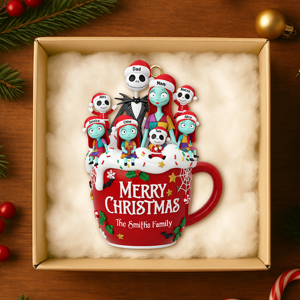 Merry Christmas Family Ornament - Personalized Gift for Family & Friends Ornament PopCulturePrints