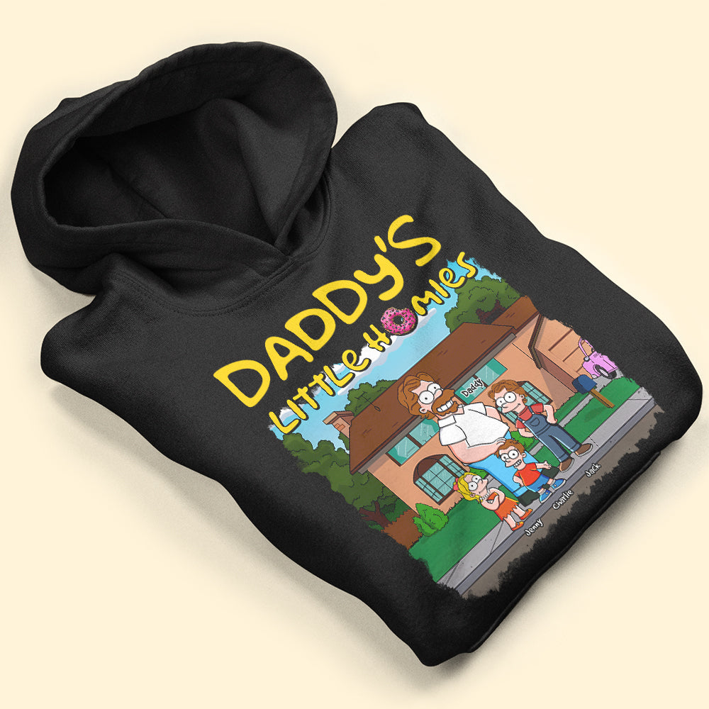 “Dad's Wildest Squad!” - Daddy's Little Homies Shirt - Personalized Gift for Dads & Grandpas Shirts PopCulturePrints