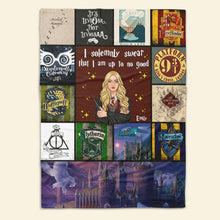 Load image into Gallery viewer, Personalized Magic School Blanket for Harry Potter Fans
