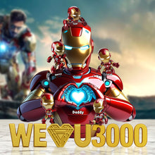 Load image into Gallery viewer, &quot;We Love You 3000&quot; - Personalized Iron Dad Plaque - Gift for Dad, Grandpa and More Shaped Plaques PopCulturePrints
