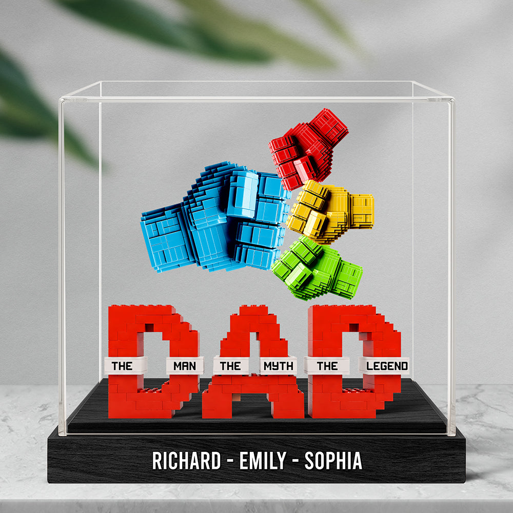 "The Man, The Myth, The Legend" - Personalized Legend Fist Bump Dad Acrylic Plaque - Unique Gift for Dads, Grandpas, and More Shaped Plaques PopCulturePrints