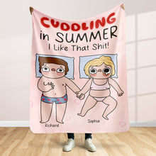Load image into Gallery viewer, Personalized Cuddling Summer Blanket for Couples Blanket PopCulturePrints
