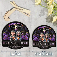 Load image into Gallery viewer, Home Sweet Home Family - Personalized 2-Layered Wooden Plaque with Stand Wooden Plaque PopCulturePrints
