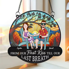 Load image into Gallery viewer, From Our First Kiss Till Our Last Breath - Funny Cartoon Couple Personalized Christmas Gifts for Couples Ornament PopCulturePrints
