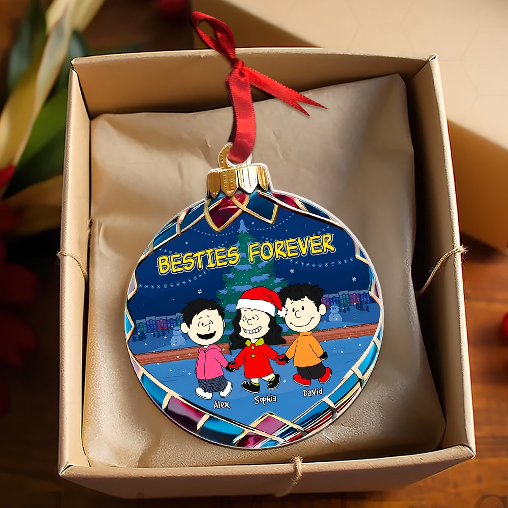 Customizable Best Friends Christmas Ornament