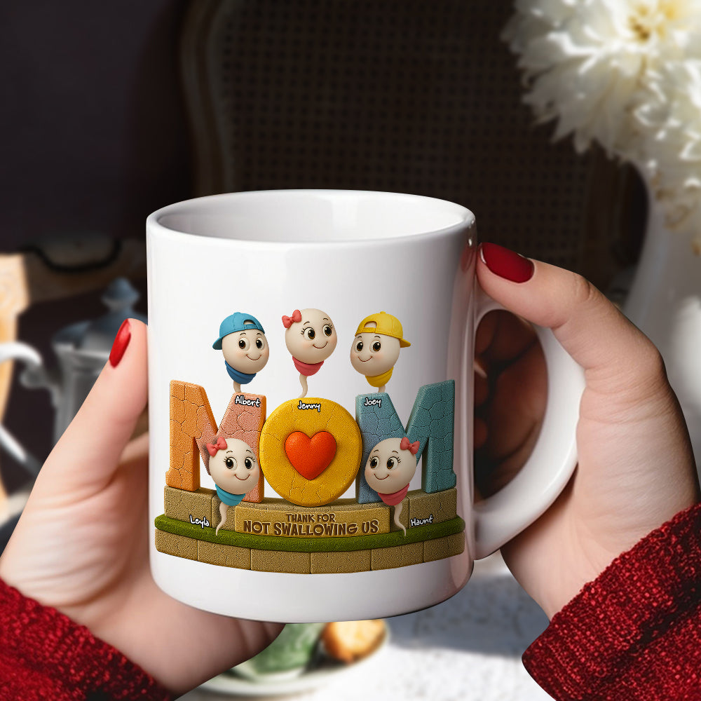 Thank You Mom! - Personalized Coffee Mug - Unique Gift for Mom, Grandma, and More Coffee Mug PopCulturePrints