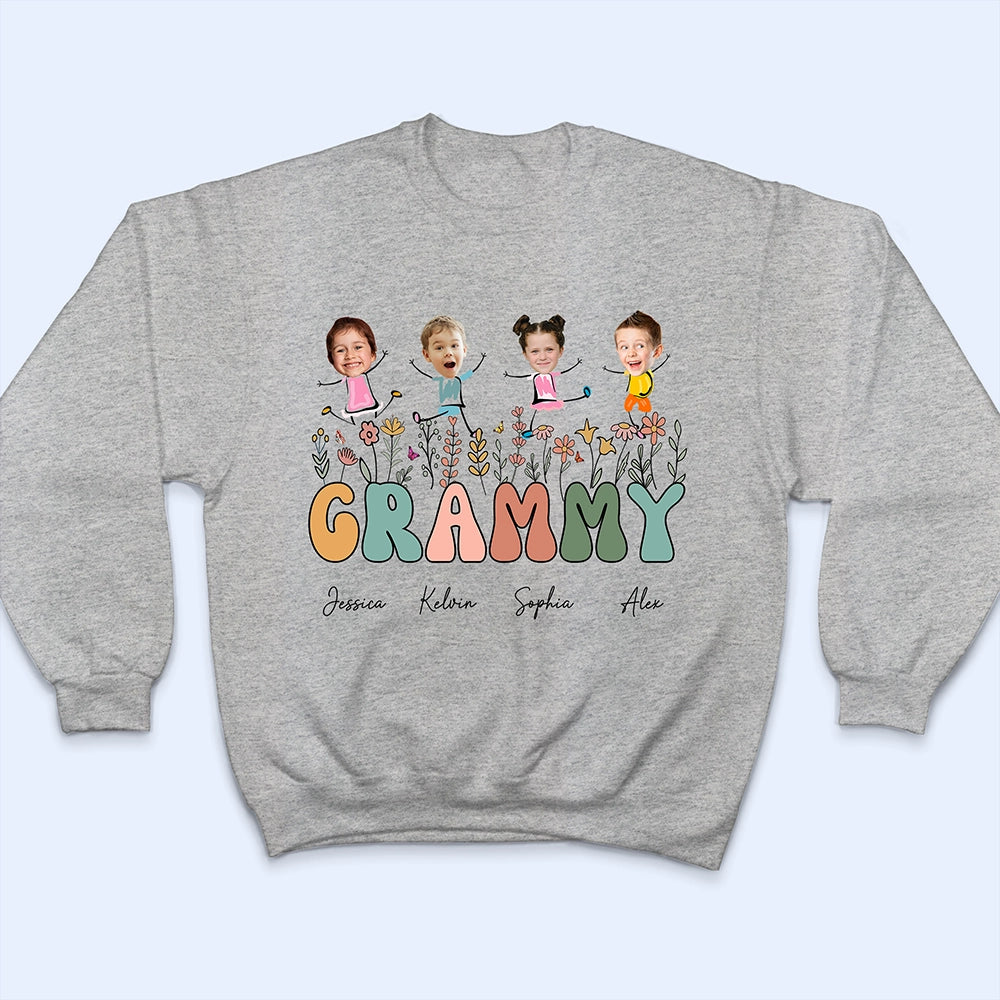 Grandma's Little Stars - Personalized T-Shirt T-shirt PopCulturePrints