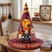 Load image into Gallery viewer, “It’s a magical Halloween!” - Personalized Mystical Quilted Witch Hat - Custom Gift for Witch Lovers &amp; Halloween Fans
