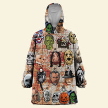 Load image into Gallery viewer, Horror Movie Icons Oversized Hoodie - Perfect Gift for Horror Enthusiasts
