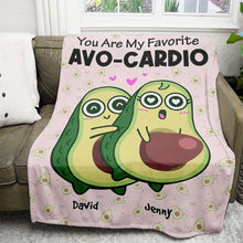 Load image into Gallery viewer, Personalized Avo-Cardio Blanket for Couples Blanket PopCulturePrints
