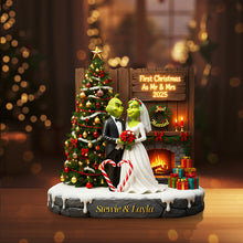 Load image into Gallery viewer, First Christmas Together - Personalized Plaque for Newlyweds Shaped Plaques PopCulturePrints
