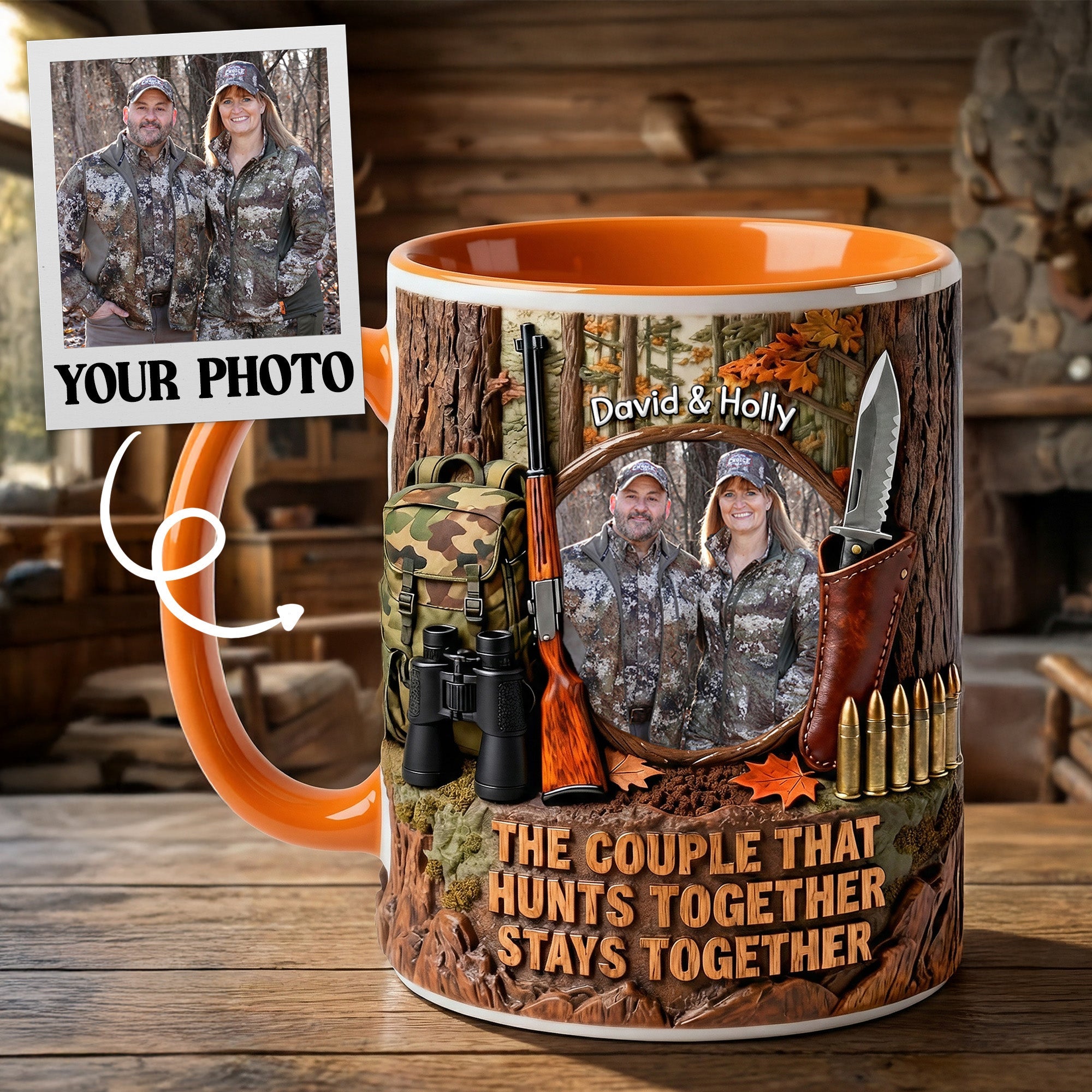 The Couple That Hunts Together Stays Together - Personalized Hunting Couple Coffee Mug Coffee Mug PopCulturePrints