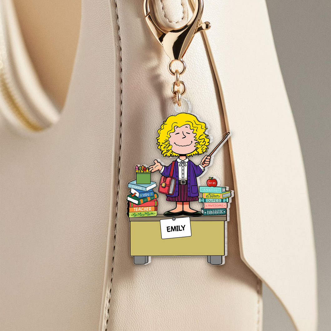 Personalized Family Print - Mom & Kids Holding Hands Keychains PopCulturePrints
