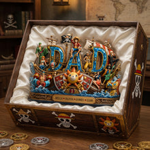 Load image into Gallery viewer, "Set Sail on Adventure with Dad!" - Personalized Acrylic Plaque - Unique Gift for Dad, Grandpa, and More Shaped Plaques PopCulturePrints
