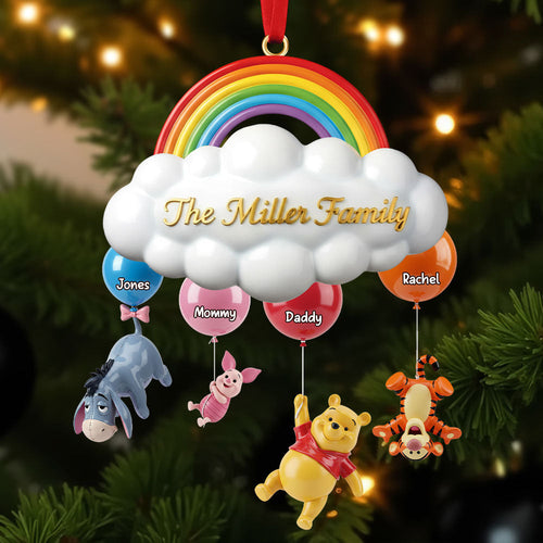 Floating Family Rainbow Ornament - A Heartwarming Personalized Gift Ornament PopCulturePrints