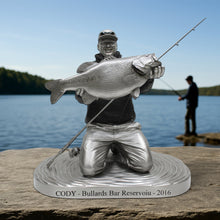 Load image into Gallery viewer, “Catch the Moment!” - Fishing Trophy Plaque - Personalized Gift for Fishing Lovers Shaped Plaques PopCulturePrints
