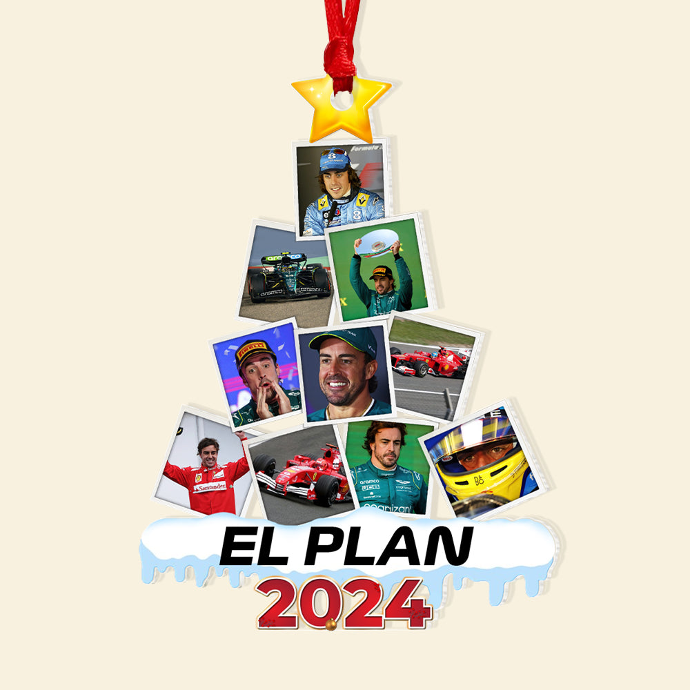 Custom Racing Fan Christmas Ornament - El Plan 2024