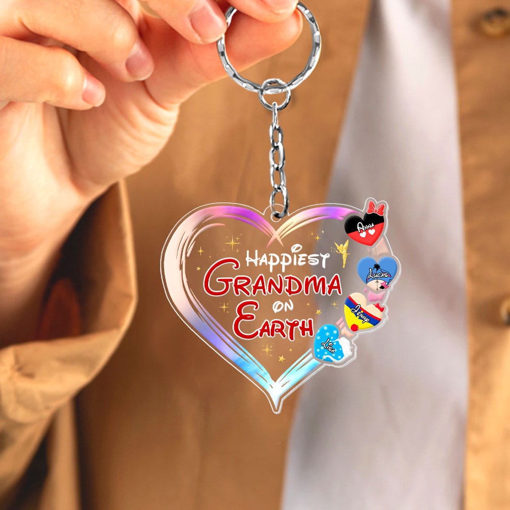 Happiest Mama on Earth Personalized Keychain - Mother’s Day Gift Keychains PopCulturePrints