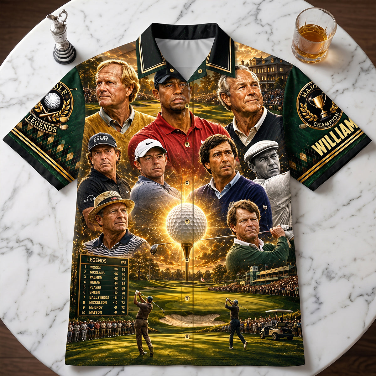 Golf Legends Hawaiian Shirt - Personalized Gift for Golf Lovers