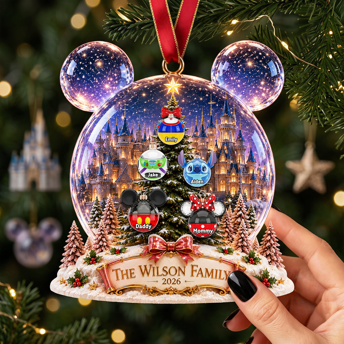 “Create Your Magical Christmas!” - Personalized Bubble Ornament for Families