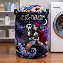 Load image into Gallery viewer, I Couldn't Imagine Sharing This Life With Anyone Else - Spooky Couple Quilted Laundry Basket - Personalized Gift for Couples
