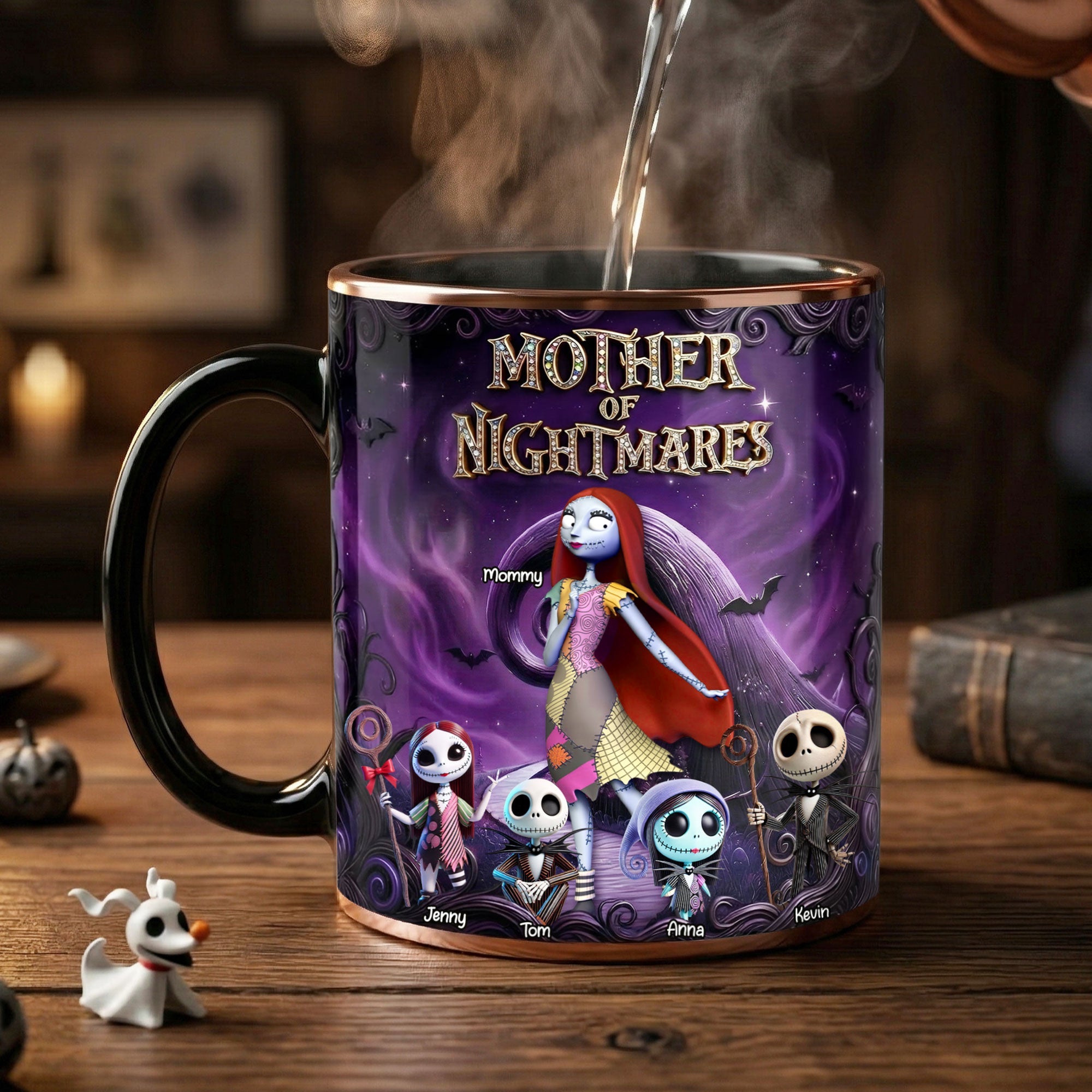 “Embrace the Spookiness!” - Spooky Mom Magic Mug - Personalized Gifts for Mothers, Grandmas, and More Coffee Mug PopCulturePrints