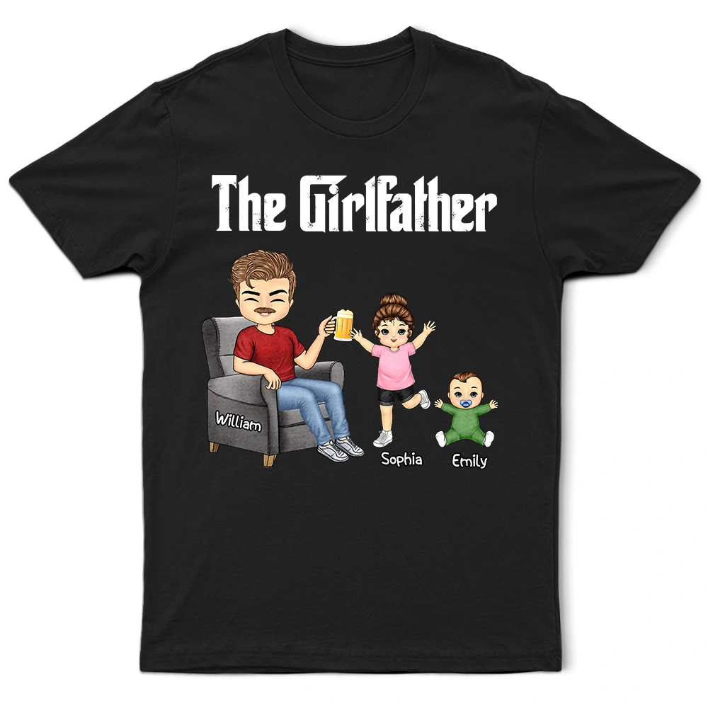 The Girlfather - Custom Personalized T-Shirt for Dads T-shirt PopCulturePrints
