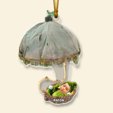 Load image into Gallery viewer, Personalized Baby&#39;s First Christmas Photo Ornament Ornament PopCulturePrints
