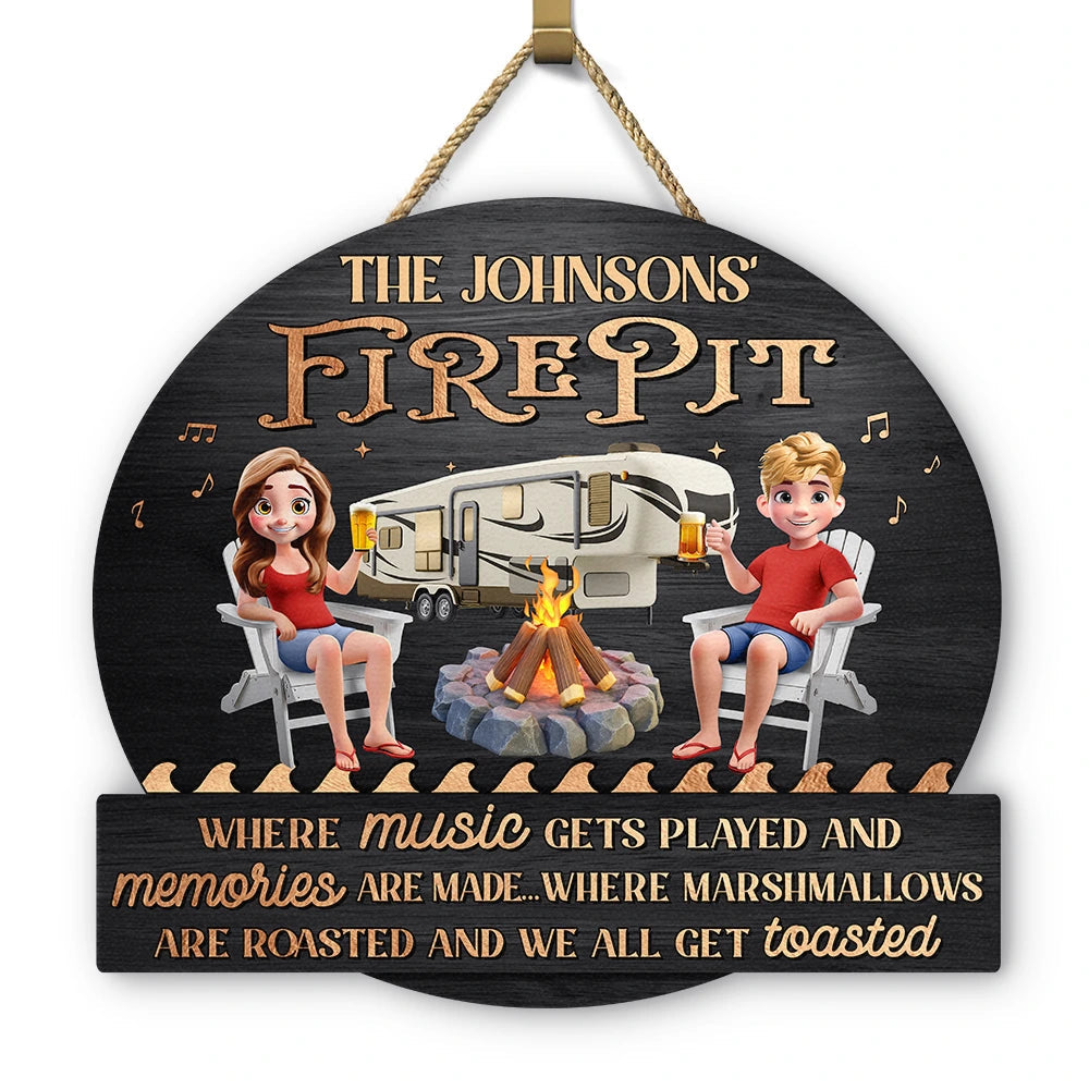 “Where Music Gets Played, Memories Are Made!” - Personalized Custom Shaped Wood Sign - Gift for Couples, Friends, and Family Wood Shaped Sign PopCulturePrints