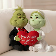 Load image into Gallery viewer, You &amp; Me, We Got This - Green Monster Couple Custom Shaped Pillow - Personalized Gift for Couples Pillow PopCulturePrints

