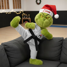 Load image into Gallery viewer, Kick Up Your Spirit: Green Monster Karate Pillow - Personalized Gift for Karate Lovers Pillow PopCulturePrints
