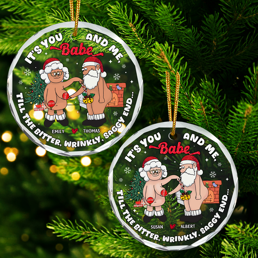 Personalized Funny Couples Christmas Ornament - Unique Valentine's Day Gifts Ornament PopCulturePrints