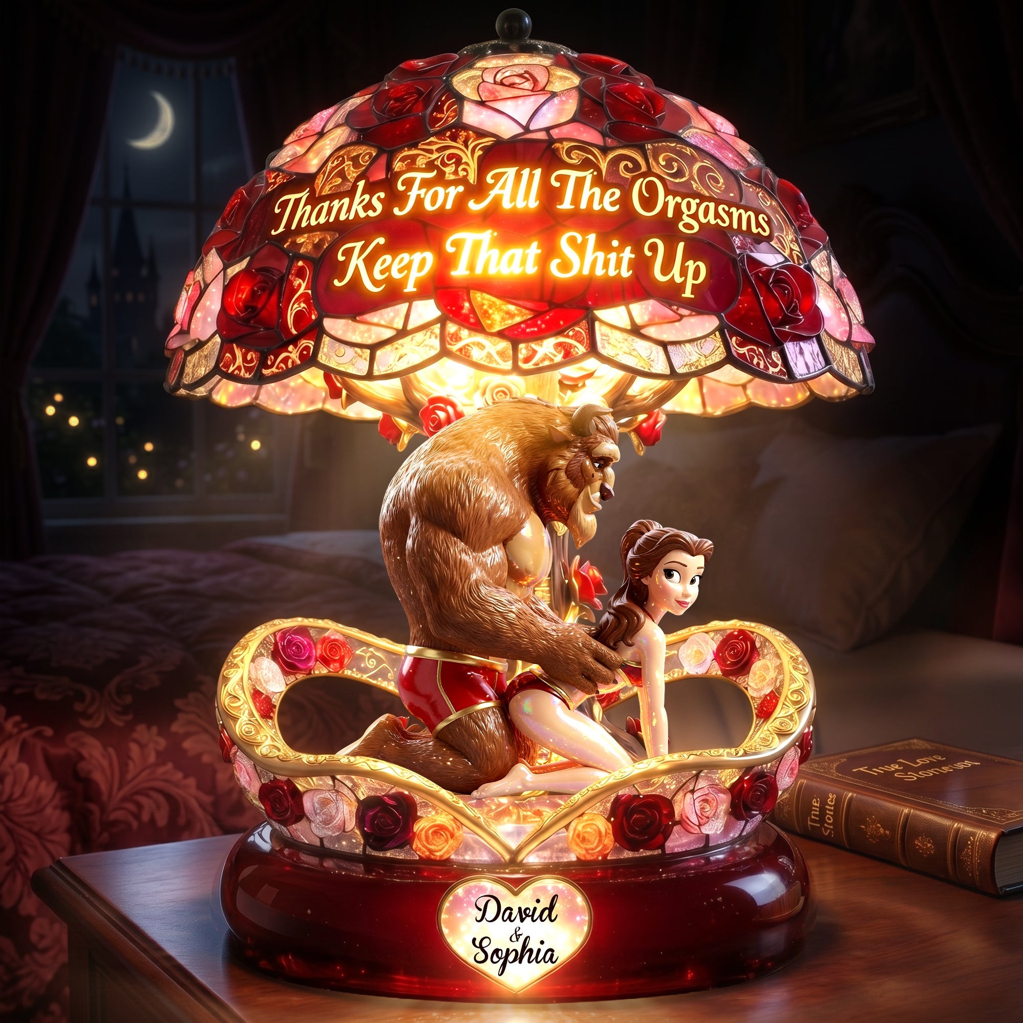 Naughty Fairy Tales Couple Acrylic Light Box - Personalized Gifts For Couple 05ohlu180626 Light Box PopCulturePrints