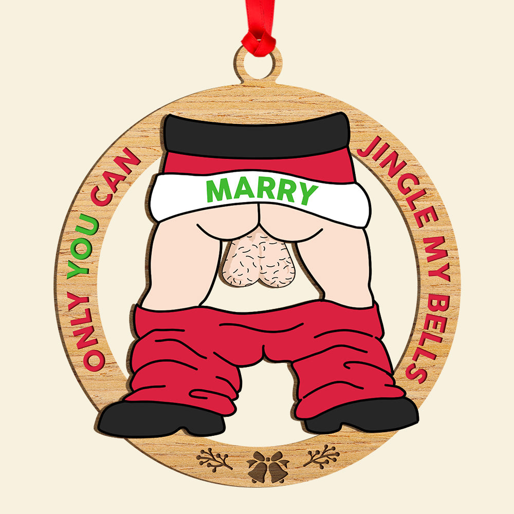 Personalized Funny 'Jingle My Bells' Christmas Ornament for Him