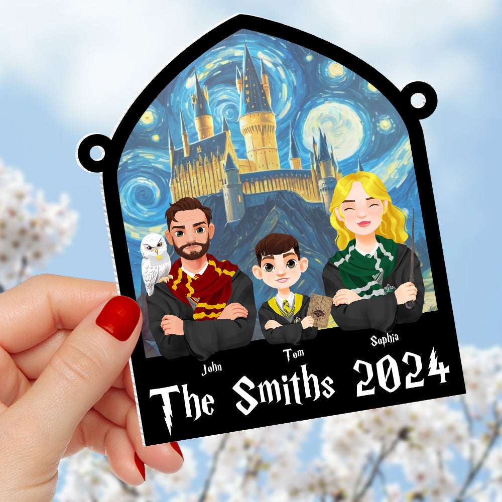 Personalized Family Wizard Hanging Sign - Custom Magic School Fan Art