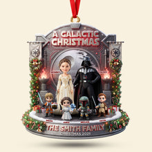Load image into Gallery viewer, A Galactic Christmas Adventure - Personalized Acrylic Ornament for Family
