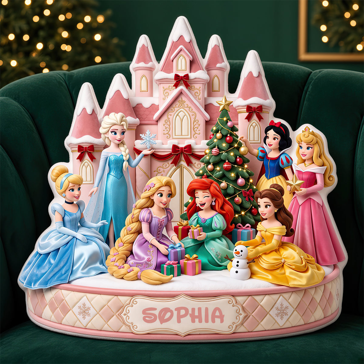 “Every Child Deserves a Dream” - Lovely Fairy Tale Princesses Pillow - Personalized Gift for Kids