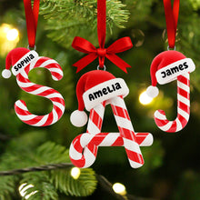 Load image into Gallery viewer, &quot;Add a Personal Touch to Your Christmas!&quot; - Candy Cane Alphabet Acrylic Ornament - Personalized Holiday Gift for Friends, Family and Loved Ones Ornament PopCulturePrints
