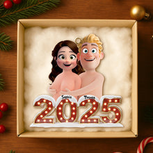 Load image into Gallery viewer, Celebrate Your Love: Naughty Couple Ornament - Personalized Christmas Gift for Couples, Friends, and Family Ornament PopCulturePrints
