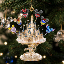 Load image into Gallery viewer, “A Magical World Awaits” - Dreamy Balloon Castle Acrylic Ornament - Personalized Gift for Family
