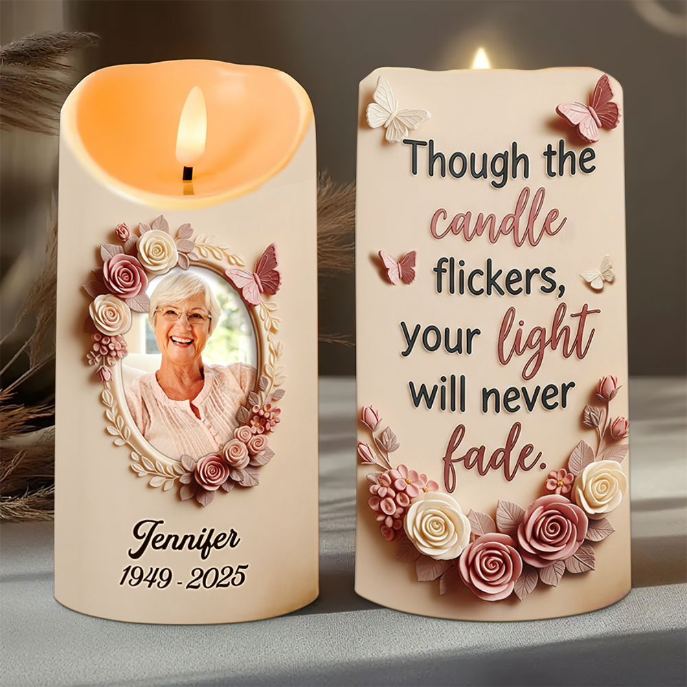 Eternal Light Remembrance - Personalized LED Candle for Loved Ones Led Candle PopCulturePrints