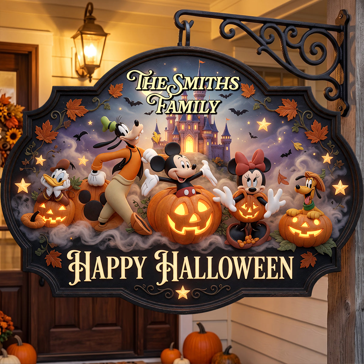 Happy Halloween Acrylic Sign - Personalized Halloween Gifts For Family 03natn060826 Acrylic Sign PopCulturePrints