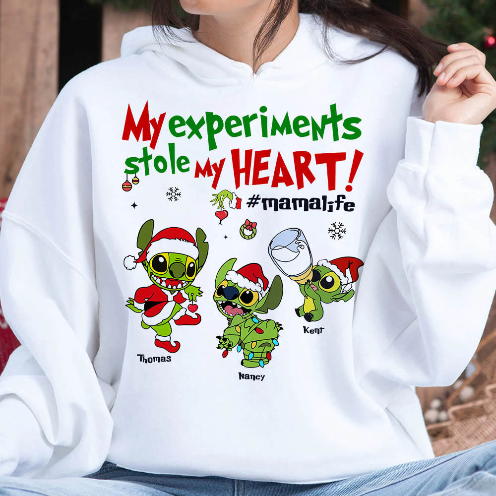 Customizable "My Experiments Stole My Heart" Mom Shirt