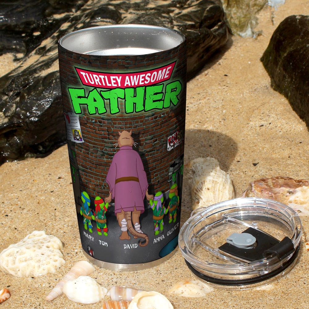 Personalized Ninja-Themed Father Tumbler Tumbler Cup PopCulturePrints