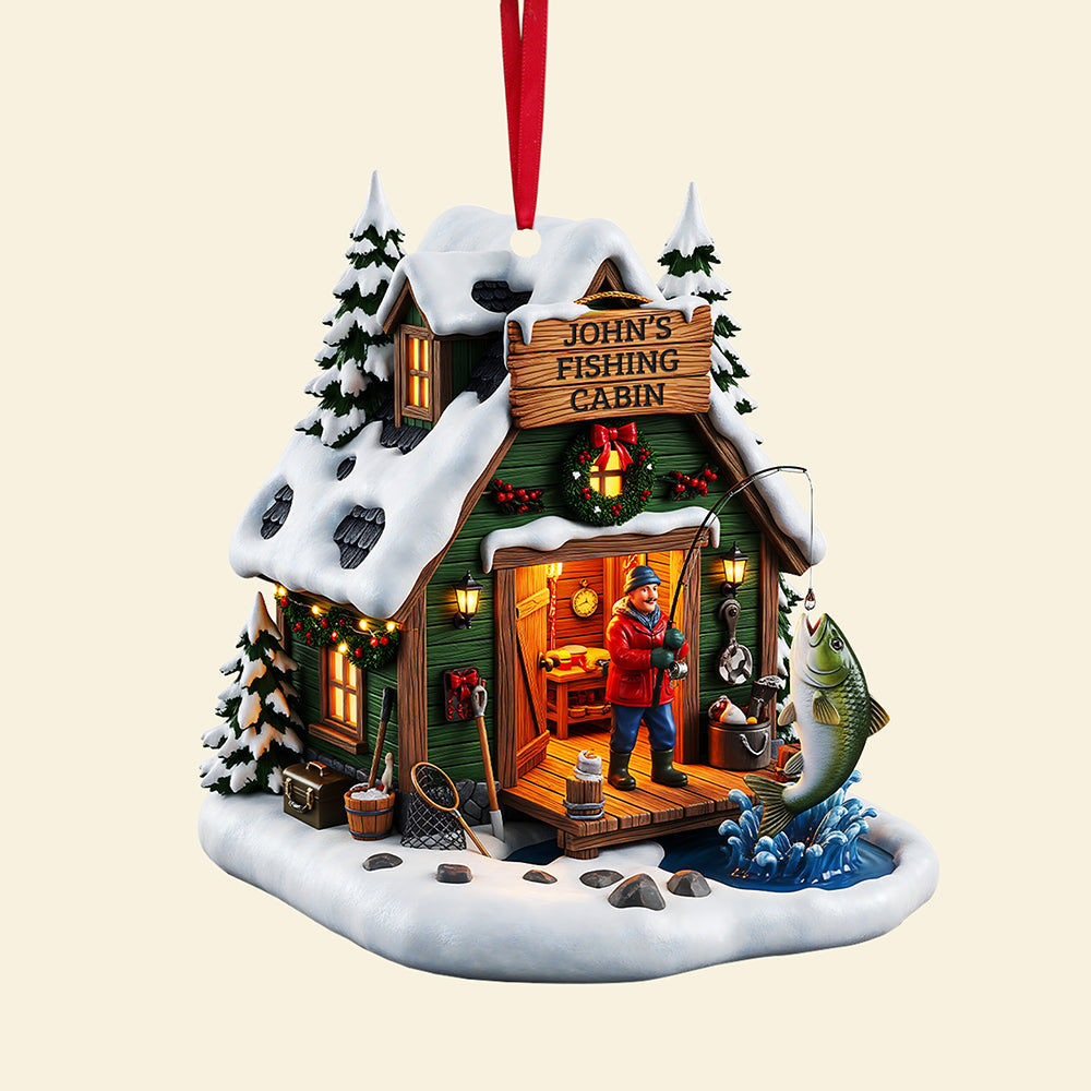 Celebrate the Catch! Fishing Man Ornament - Personalized Gifts for Fishing Lovers Ornament PopCulturePrints